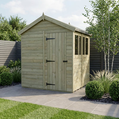 B&Q -  8 X 8 Apex Shed (Single DoorWith Windows)