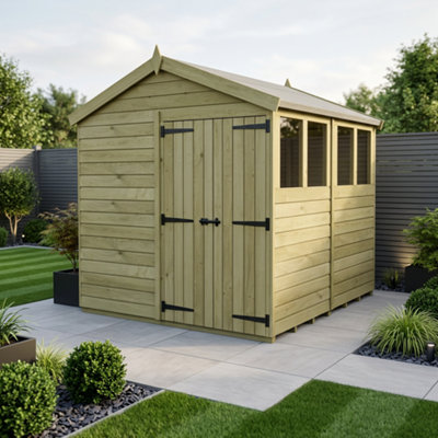 B&Q -  8 X 8 Apex Shed (Double DoorWith Windows)