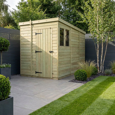 B&Q -  6 X 9 Pent Shed (Single DoorWith Windows)