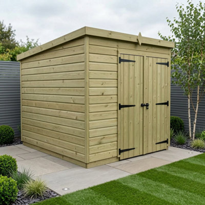 B&Q -  6 X 10 Pent Shed (Double DoorNo Windows)