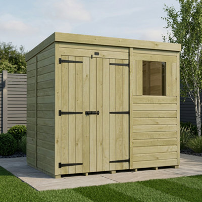 B&Q -  7 X 5 Pent Shed (Double DoorWith Windows)
