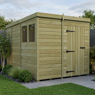 B&Q -  7 X 9 Pent Shed (Single DoorWith Windows)
