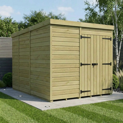 B&Q -  7 X 9 Pent Shed (Double DoorNo Windows)