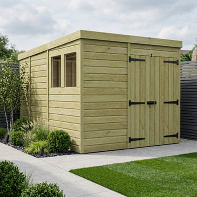 B&Q -  7 X 9 Pent Shed (Double DoorWith Windows)
