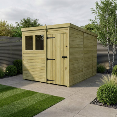 B&Q -  7 X 10 Pent Shed (Single DoorWith Windows)