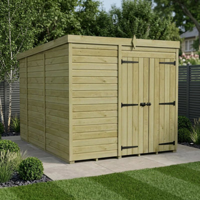 B&Q -  7 X 10 Pent Shed (Double DoorNo Windows)