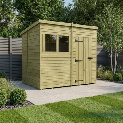 B&Q -  8 X 6 Pent Shed (Single DoorWith Windows)