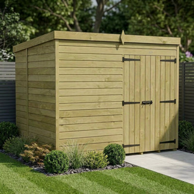 B&Q -  8 X 6 Pent Shed (Double DoorNo Windows)