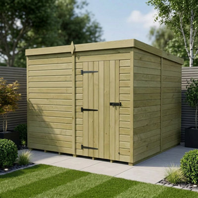 B&Q -  8 X 8 Pent Shed (Single DoorNo Windows)