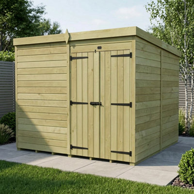 B&Q -  8 X 8 Pent Shed (Double DoorNo Windows)