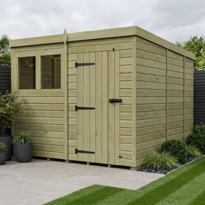 B&Q -  8 X 9 Pent Shed (Single DoorWith Windows)
