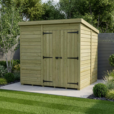 B&Q -  8 X 10 Pent Shed (Double DoorNo Windows)