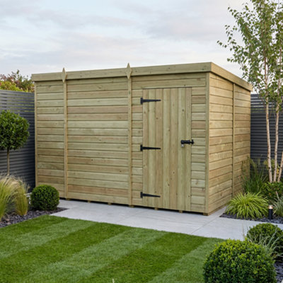 B&Q -  9 X 8 Pent Shed (Single DoorNo Windows)