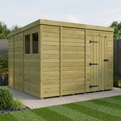 B&Q -  9 X 9 Pent Shed (Single DoorWith Windows)