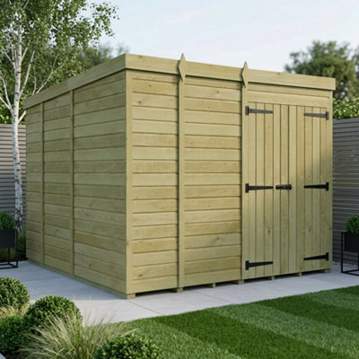 B&Q -  9 X 9 Pent Shed (Double DoorNo Windows)