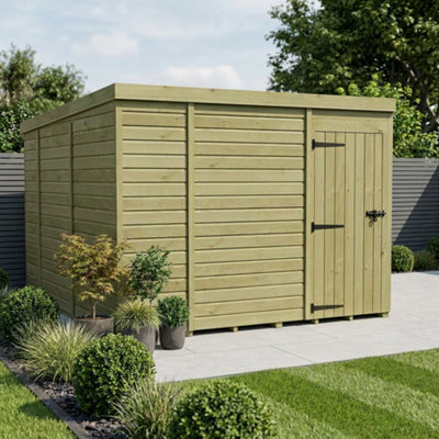 B&Q -  9 X 10 Pent Shed (Single DoorNo Windows)