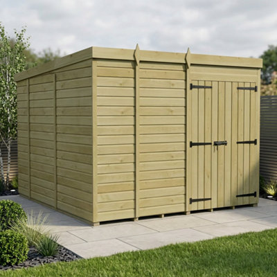 B&Q -  9 X 10 Pent Shed (Double DoorNo Windows)