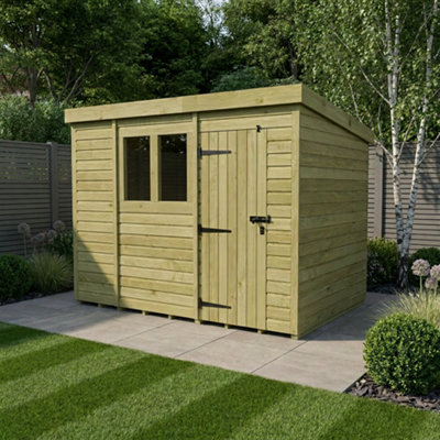 B&Q -  10 X 4 Pent Shed (Single DoorWith Windows)