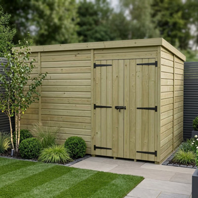 B&Q -  10 X 7 Pent Shed (Double DoorNo Windows)