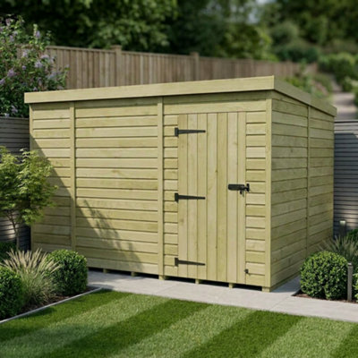 B&Q -  10 X 8 Pent Shed (Single DoorNo Windows)