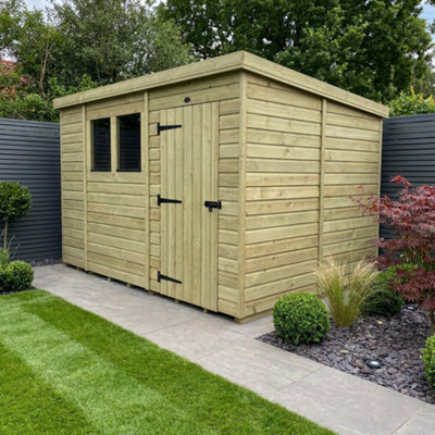 B&Q -  10 X 8 Pent Shed (Single DoorWith Windows)