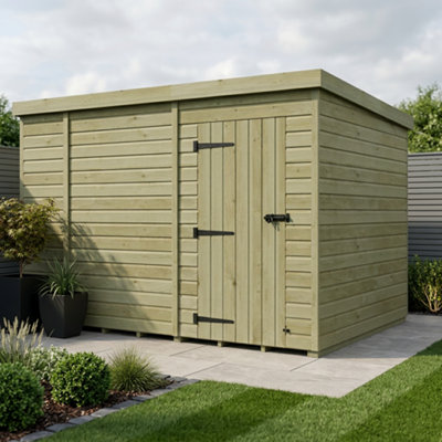 B&Q -  10 X 9 Pent Shed (Single DoorNo Windows)
