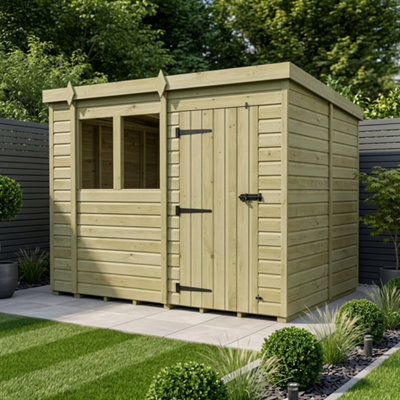 B&Q -  10 X 9 Pent Shed (Single DoorWith Windows)