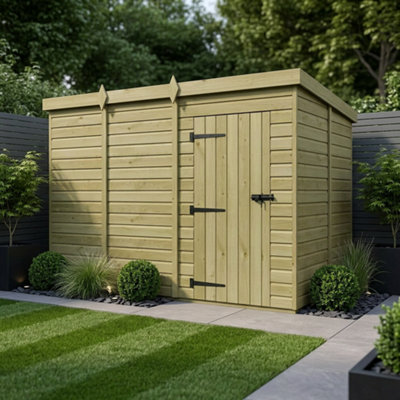 B&Q -  11 X 9 Pent Shed (Single DoorNo Windows)