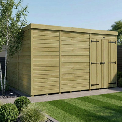 B&Q -  11 X 9 Pent Shed (Double DoorNo Windows)