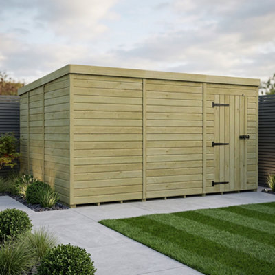 B&Q -  12 X 9 Pent Shed (Single DoorNo Windows)