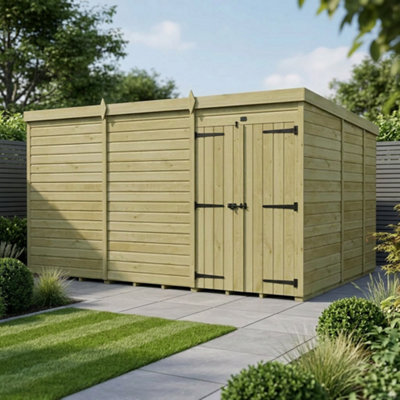 B&Q -  12 X 9 Pent Shed (Double DoorNo Windows)