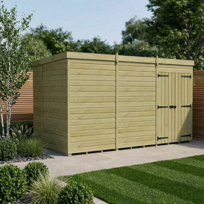 B&Q -  12 X 10 Pent Shed (Double DoorNo Windows)