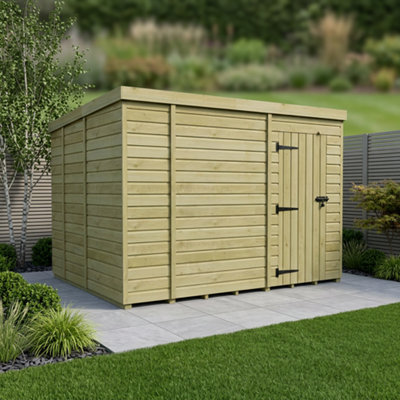 B&Q -  13 X 9 Pent Shed (Single DoorNo Windows)