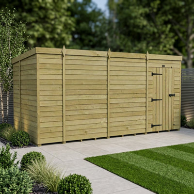 B&Q -  14 X 6 Pent Shed (Single DoorNo Windows)