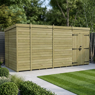 B&Q -  14 X 6 Pent Shed (Double DoorNo Windows)