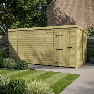 B&Q -  14 X 8 Pent Shed (Single DoorNo Windows)