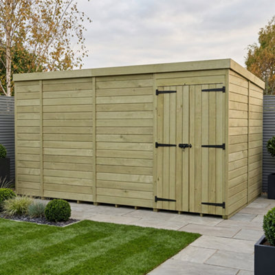 B&Q -  14 X 8 Pent Shed (Double DoorNo Windows)