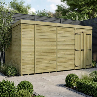 B&Q -  14 X 9 Pent Shed (Double DoorNo Windows)
