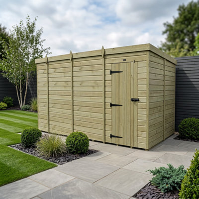B&Q -  14 X 10 Pent Shed (Single DoorNo Windows)