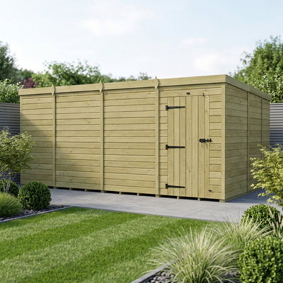 B&Q -  15 X 9 Pent Shed (Single DoorNo Windows)