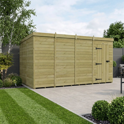 B&Q -  16 X 9 Pent Shed (Single DoorNo Windows)