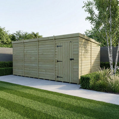 B&Q -  16 X 10 Pent Shed (Single DoorNo Windows)