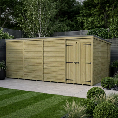 B&Q -  16 X 10 Pent Shed (Double DoorNo Windows)