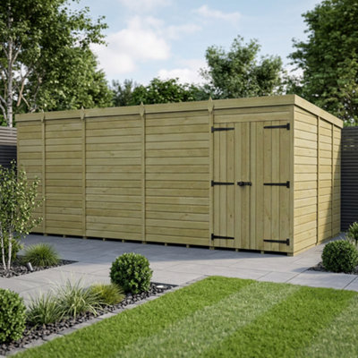 B&Q -  17 X 9 Pent Shed (Double DoorNo Windows)