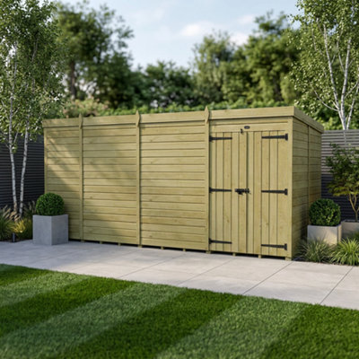 B&Q -  17 X 10 Pent Shed (Double DoorNo Windows)