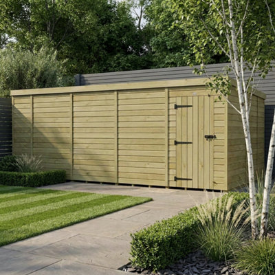 B&Q -  18 X 9 Pent Shed (Single DoorNo Windows)