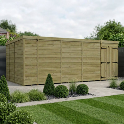 B&Q -  18 X 9 Pent Shed (Double DoorNo Windows)