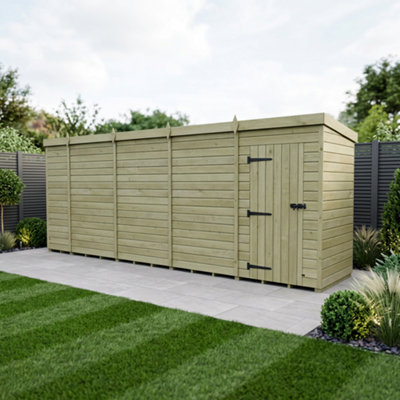 B&Q -  19 X 4 Pent Shed (Single DoorNo Windows)