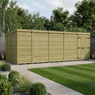 B&Q -  19 X 9 Pent Shed (Double DoorNo Windows)