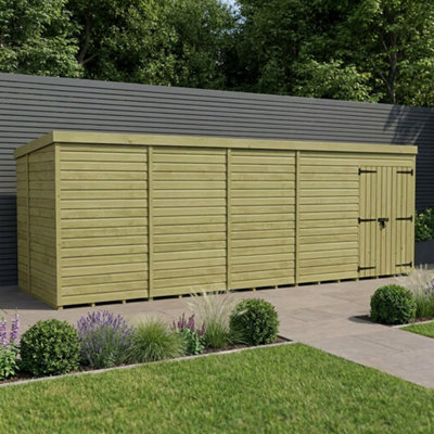 B&Q -  20 X 6 Pent Shed (Double DoorNo Windows)